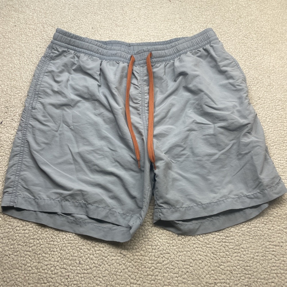 Tommy Bahama Swim Trunks Men L Blue Relax Nylon Mesh Lined BoardShort Drawstring